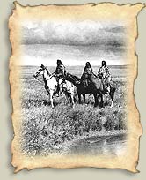 Three Peigan chiefs on horseback, 1900, Edward S. Curtis, Glenbow Archives NA-1700-139