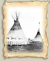 Decorated tipis of Blackfoot, ca. 1900-1903, Glenbow Archives NA-919-37