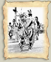 Blackfoot dancer in full costume at Cluny, Alberta, August 28, 1967, Glenbow Archives NA-2557-80