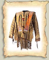 Dcoration de piquants de porc-pics sur chemise siksika, fin du 19e sicle, Collection du muse Glenbow 