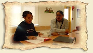 First Nations Student with Elder