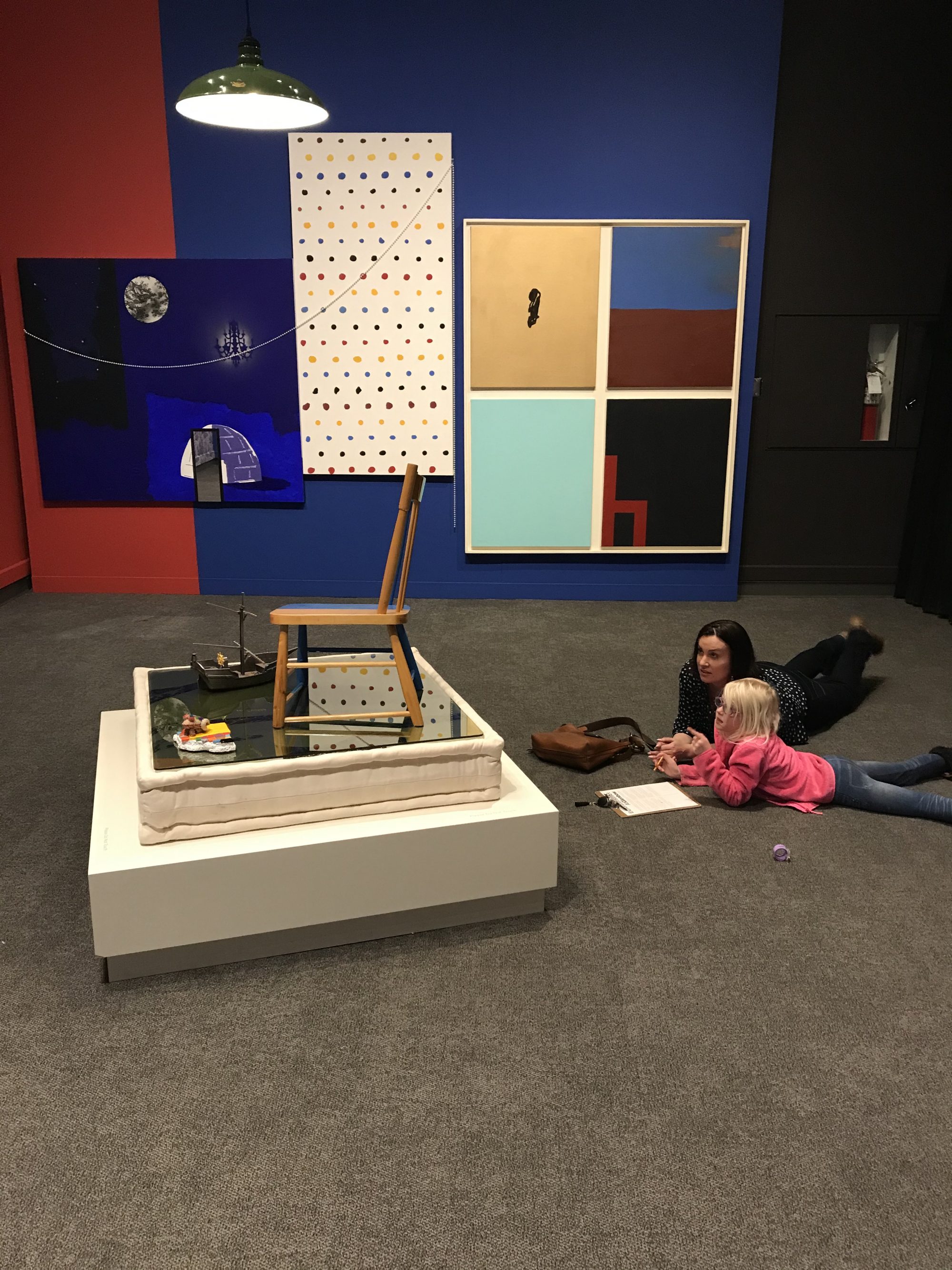 Lying down in the gallery