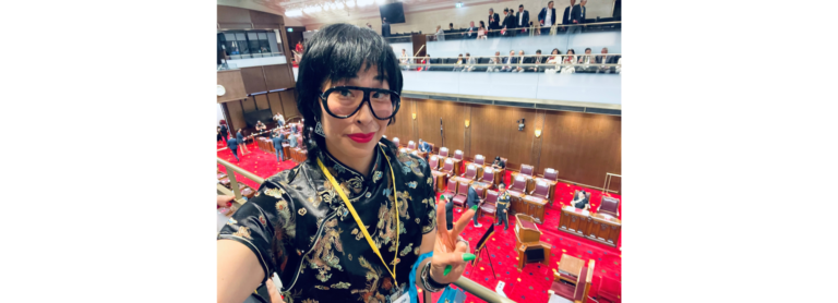 In the Senate Chamber, prior to the start of the national remembrance ceremony.