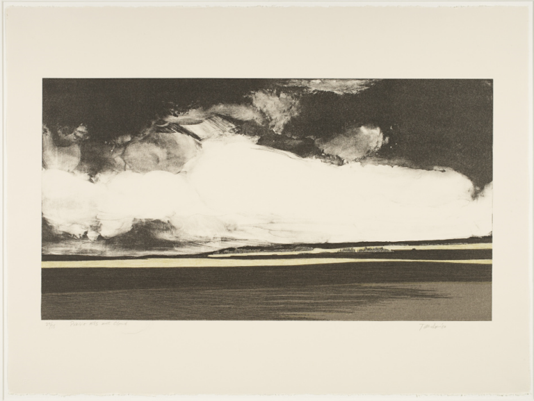 Takao Tanabe, Prairie Hills with Cloud, 1980, Collection of Glenbow.