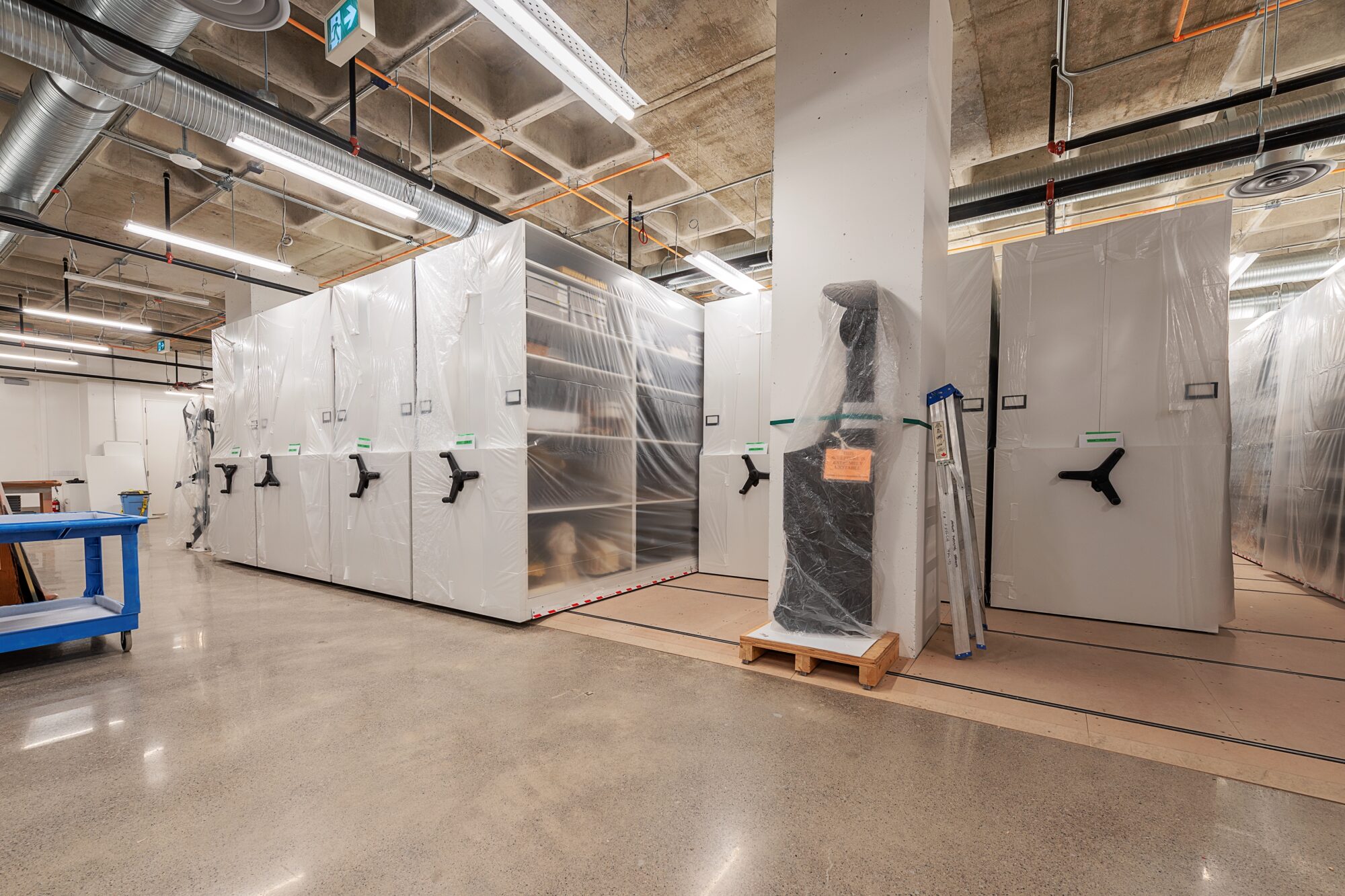 Collections storage in Glenbow's new home, the JR Shaw Centre for Arts & Culture. Photo: George Webber