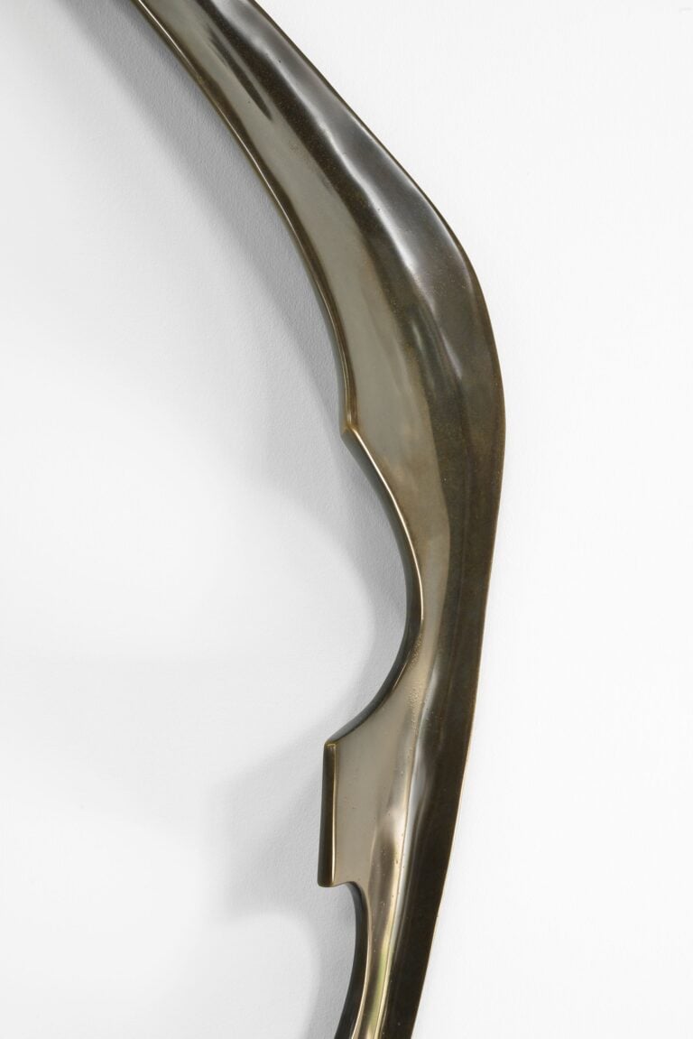 An angular metal sculpture.